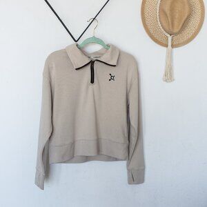 Orangetheory OTF // Tan 1/4 Zip Sweatshirt